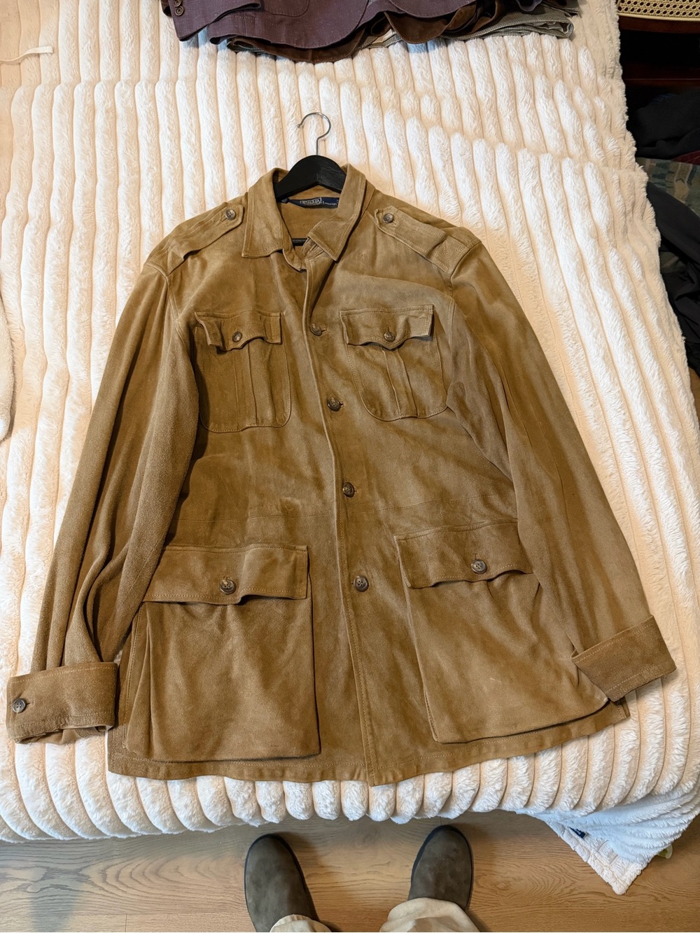 Polo by Ralph Lauren Brown Suede Military Field Jacket